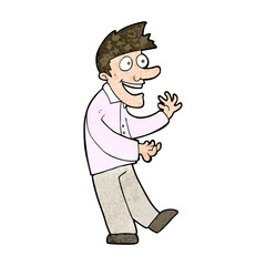 cartoon excited man
