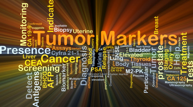 Tumor Markers Background Concept Glowing