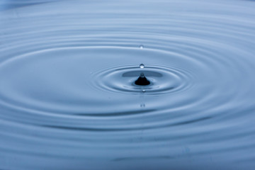 Water drop causing ripples