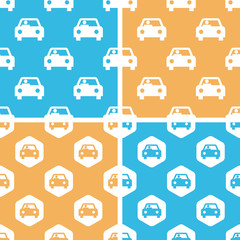 Car pattern set, colored