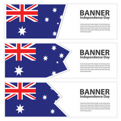 australia  Flag banners collection independence day