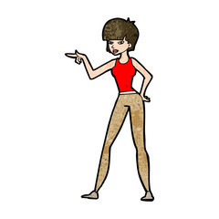 cartoon woman pointing