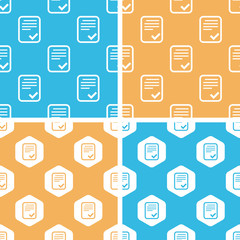 Approved document pattern set, colored