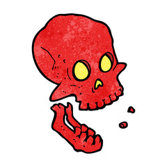 cartoon laughing skull