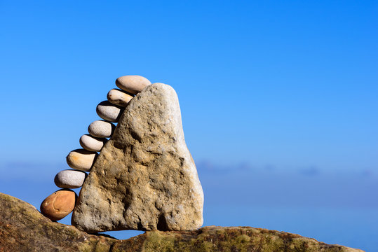 Pebbles on the stone