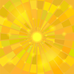 Abstract Elegant Yellow Sun Background. 