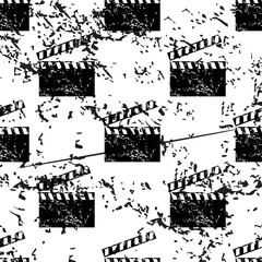Clapperboard pattern grunge, monochrome