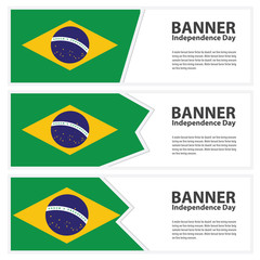 brazil  Flag banners collection independence day