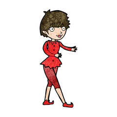 cartoon christmas elf woman