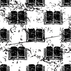 Obraz premium Book pattern, grunge, monochrome