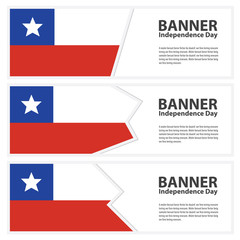 chile Flag banners collection independence day