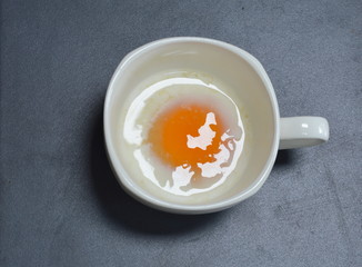 soft-boiled egg in cup