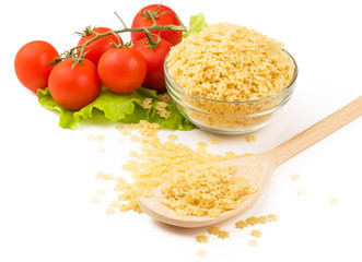 Tomatoes, leaf and paste isolated on a white 