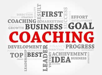 Coaching words concept, Business concept