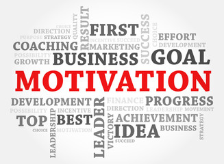 Motivation words concept, Business concept