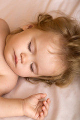 Obraz na płótnie Canvas Sweet baby in bed