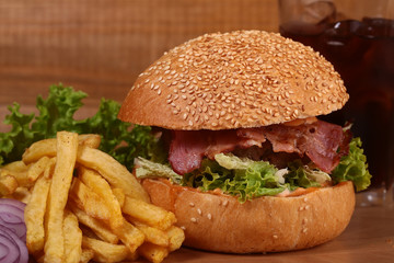 Burger and cola