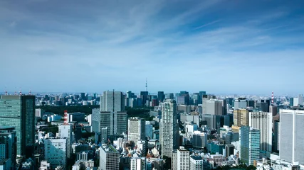 Fotobehang 東京のビル群を一望 © kentastock