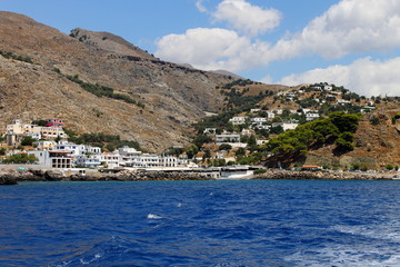 Fototapeta premium Hora Sfakion Chora Sfakion Sfakia Loutro Crète Grèce