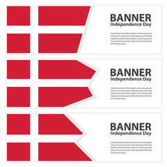 denmark Flag banners collection independence day
