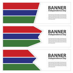 gambia Flag banners collection independence day