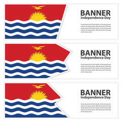 Kiribati Flag banners collection independence day