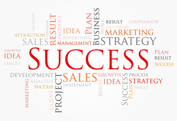 Success words concept, Business and Marketing concept