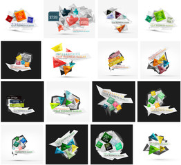 Fototapeta premium Set of various universal geometric layouts