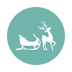 Christmas reindeer icon