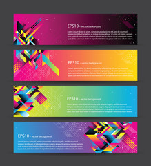 4 horisontal web banners set