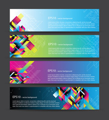 4 beautiful horizontal web banners