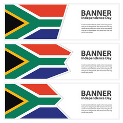 south africa Flag banners collection independence day