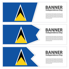 st lucia Flag banners collection independence day