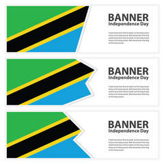 tanzania Flag banners collection independence day