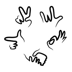 Obraz premium hands drawning hands