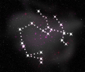 Sagittarius zodiac sign. Constellation map. Constellations background. Space stars wallpaper. Horoscope constellations background. Zodiac constellations. Galactic constellations and stars.