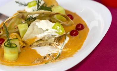 Hungarian traditional pancake 
