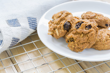 Homemade Raisin cookies.