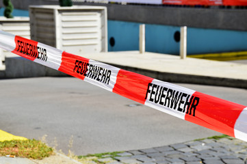 Absperrband der Feuerwehr