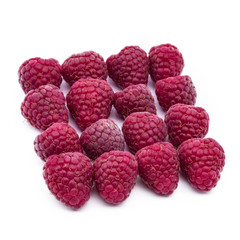 Raspberries isolated on white background