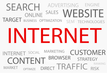 Internet words concept, Business and Internet concept