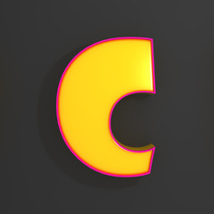 Letter C 3d illustration 