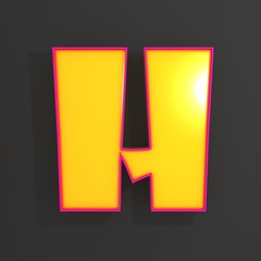 Letter H 3d illustration 