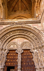 Fototapeta premium Avila Cathedral Door Castile Spain