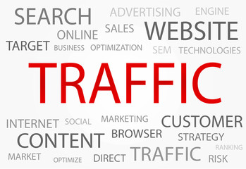 Traffic words concept, Business and Internet concept