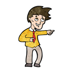 cartoon funny office man pointing