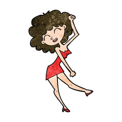 Obraz na płótnie Canvas cartoon dancing woman