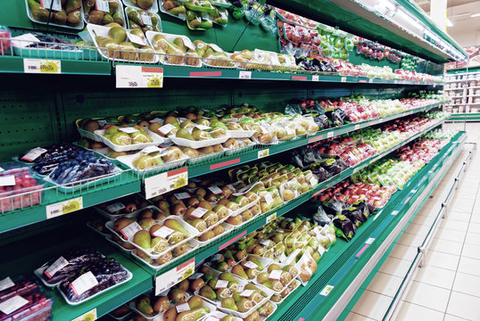 Shelf with vegetables, TM's removed