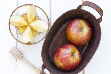 Apples and Honey. A traditional Jewish new year snack
