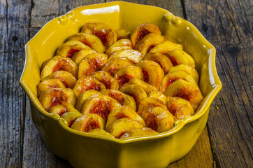 clafoutis aux pêches de vigne